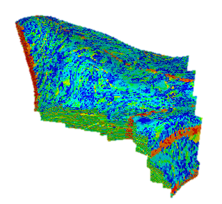 Permeability 3D view of UNISIM-IV