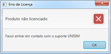 Erro de Licença